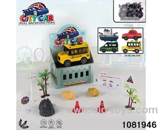 Pull back School Bus Kit in window box