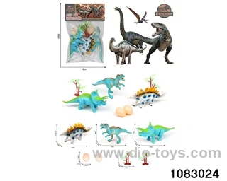 Dinosaur Set in PP bag with header