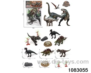 Dinosaur Set in PP bag with header