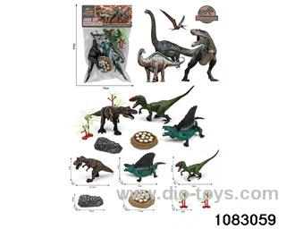 Dinosaur Set in PP bag with header