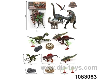 Dinosaur Set in PP bag with header