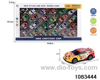 pull back tin car in window box