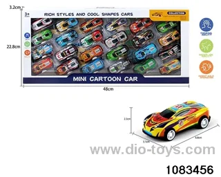 pull back tin car in window box