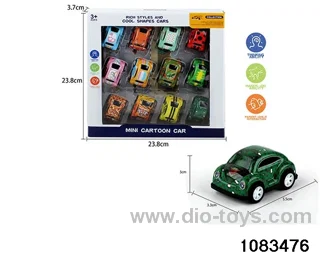 pull back tin car in window box