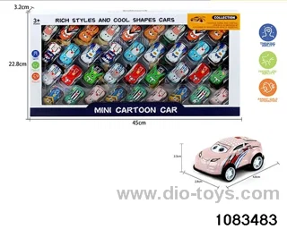 pull back tin car in window box