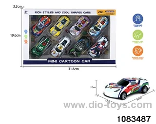 pull back tin car in window box