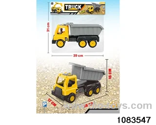 Skidding construction vehicle in PP bag with header