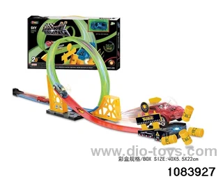 20PCS Pull back Glow-in-the-Dark Railcar in color box