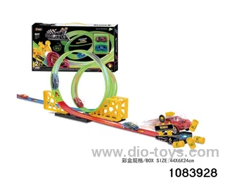 24PCS Pull back Glow-in-the-Dark Railcar in color box