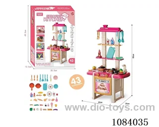 kitchen set with light/sound/water function 43pcs