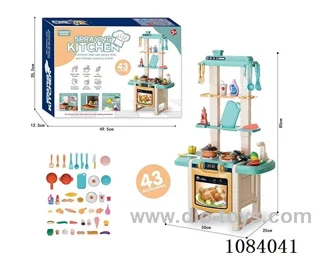 kitchen set with light/sound/water function 43pcs