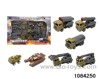 Pull Back Military Car Set in color box