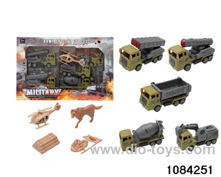 Pull Back Military Car Set in color box