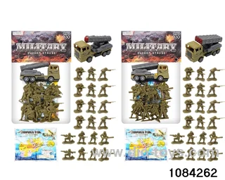 Pull Back Military Car Set in PP bag with header