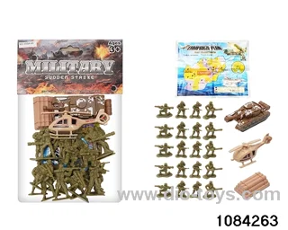 Military suits in PP bag with header