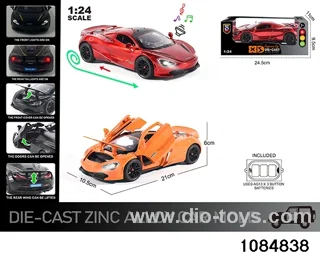 1:24 Alloy Car with Lights & Sound Effects in window box