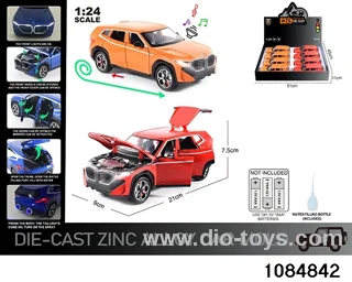 1:24 Alloy Car with Lights & Sound Effects in display box