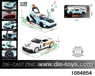 1:32 Alloy Car with Lights & Sound Effects in window box