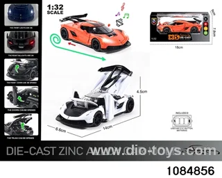 1:32 Alloy Car with Lights & Sound Effects in window box