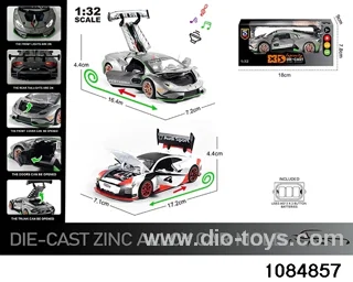 1:32 Alloy Car with Lights & Sound Effects in window box