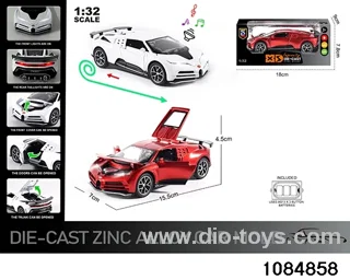 1:32 Alloy Car with Lights & Sound Effects in window box