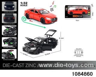 1:32 Alloy Car with Lights & Sound Effects in window box