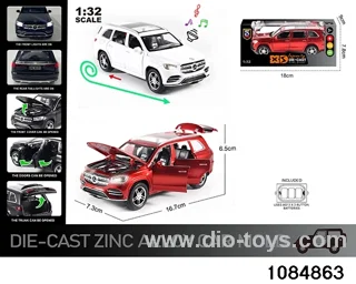1:32 Alloy Car with Lights & Sound Effects in window box
