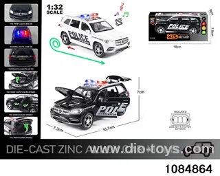 1:32 Alloy Car with Lights & Sound Effects in window box