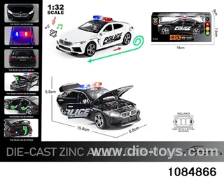 1:32 Alloy Car with Lights & Sound Effects in window box