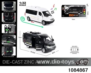 1:32 Alloy Car with Lights & Sound Effects in window box