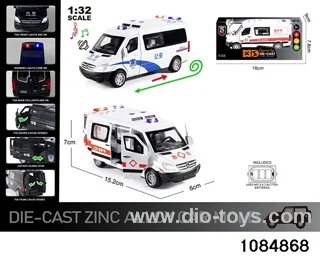 1:32 Alloy Car with Lights & Sound Effects in window box