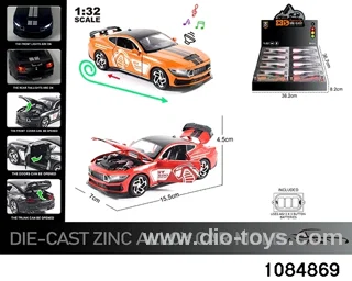 1:32 Alloy Car with Lights & Sound Effects in display box