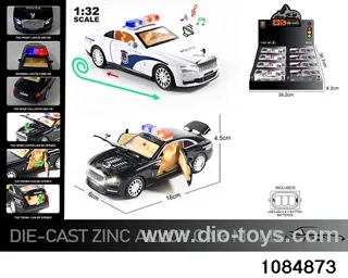 1:32 Alloy Car with Lights & Sound Effects in display box