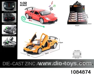 1:32 Alloy Car with Lights & Sound Effects in display box