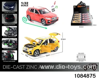 1:32 Alloy Car with Lights & Sound Effects in display box