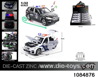 1:32 Alloy Car with Lights & Sound Effects in display box
