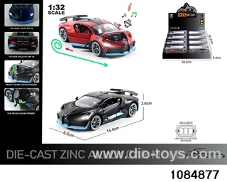 1:32 Alloy Car with Lights & Sound Effects in display box