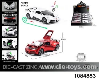 1:32 Alloy Car with Lights & Sound Effects in display box