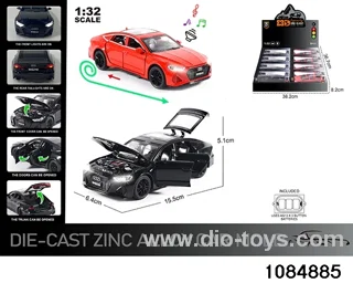 1:32 Alloy Car with Lights & Sound Effects in display box