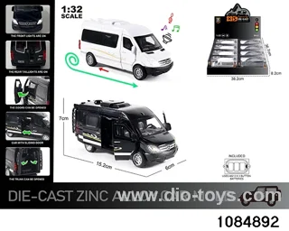 1:32 Alloy Car with Lights & Sound Effects in display box