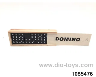 Wooden Dominoes in wooden box