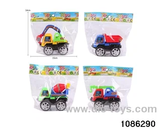 pull back engineering vehicles in opp bag