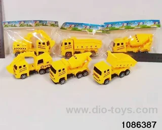 pull back engineering vehicles in opp bag