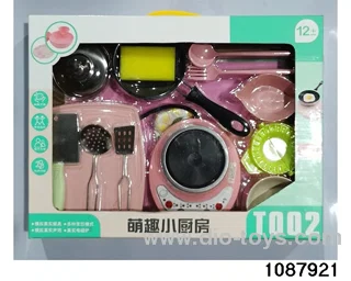 Kitchen toy set in window box