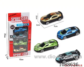 free wheel alloy car 4PCS