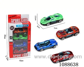 free wheel alloy car 4PCS
