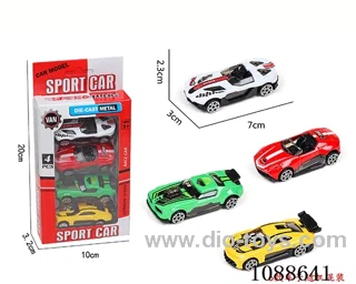 free wheel alloy car 4PCS