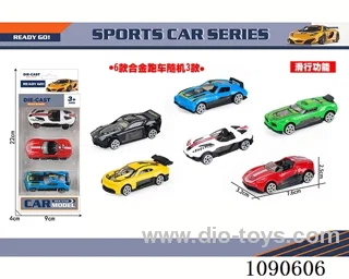 3PCS free wheel alloy car