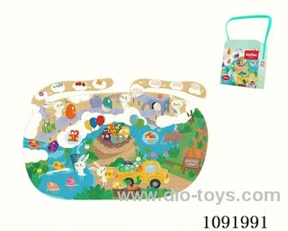 Rabbits and eggs 105pcs paper cartoon puzzle Easter children's educational toys Boys and girls baby children enlightenment development intelligence exercise hand brain coordination ability education early education