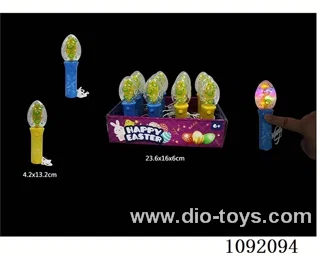 5 Lights Easter Egg flash revolving stick 3*AG13 Yellow/Blue 12 pieces/display box